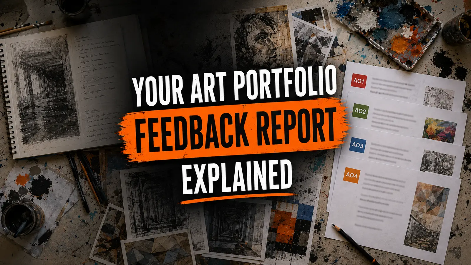 Art portfolio feedback report for GCSE and A Level students explained.