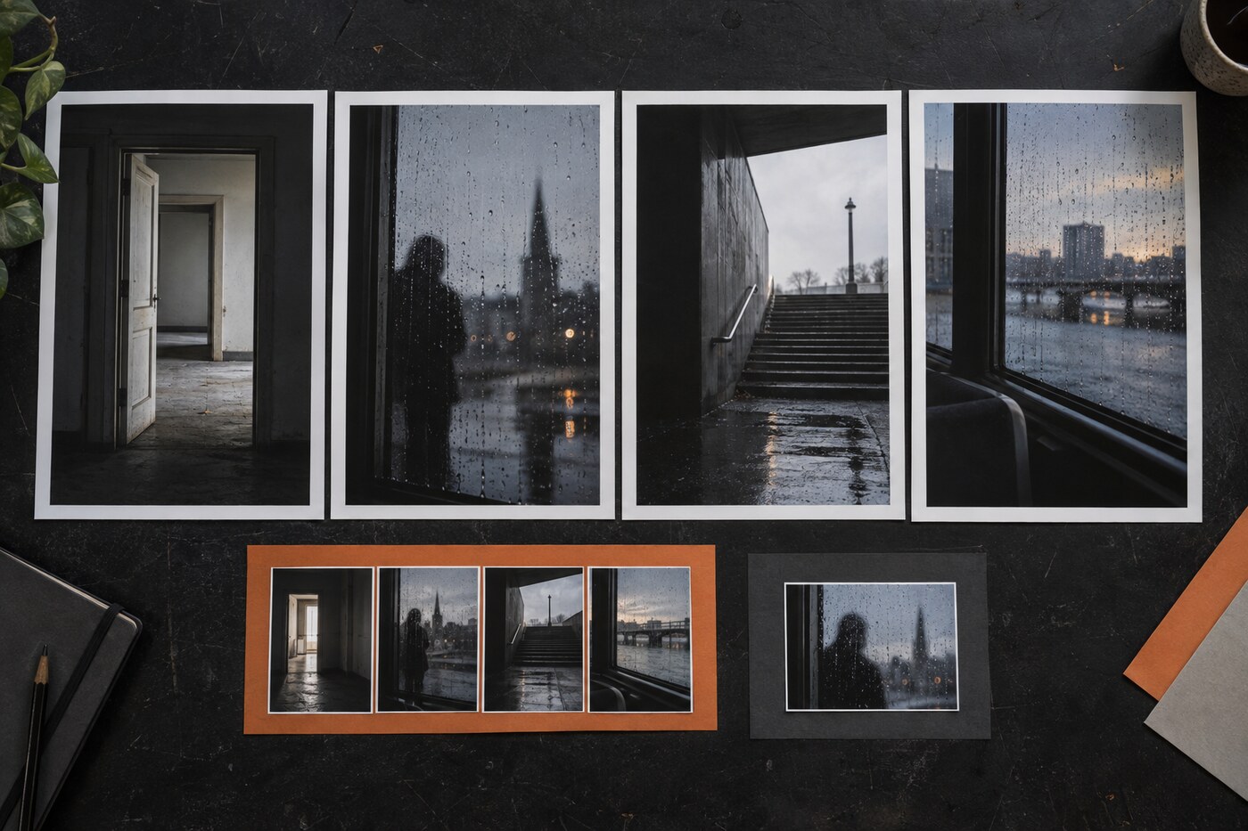A Level Photography final series of doorways, rain-marked windows and transitional urban spaces.